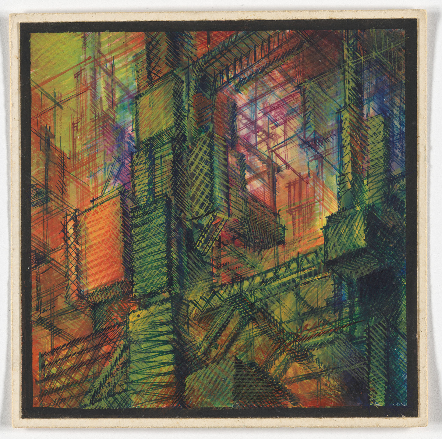 Iakov Chernikhov. Study for the Cycle of Architectural Landscapes no.3. c.1930