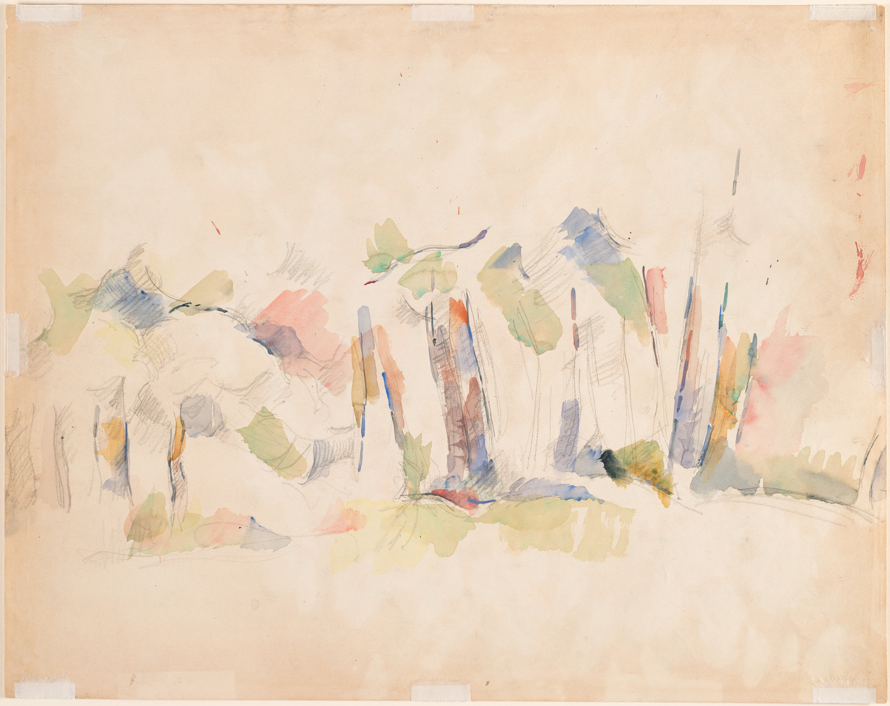 Paul Cézanne. Foliage (recto); Study of Trees (verso). 1895
