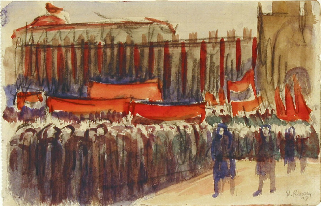 Diego Rivera. May Day, Moscow. 1928