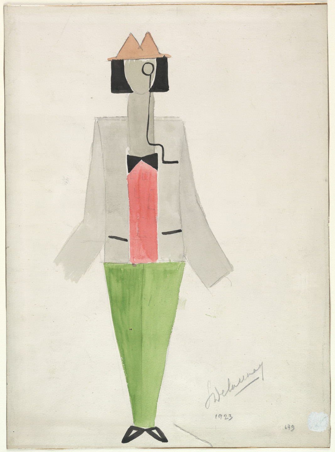 Sonia Delaunay. Tristan Tzara with Monocle. 1923