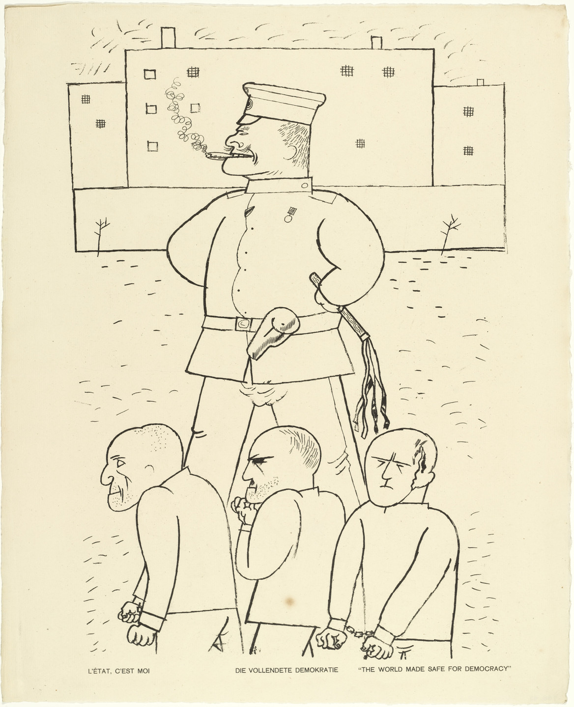 George Grosz. The World Made Safe for Democracy (Die vollendete Demokratie) from the portfolio God with Us (Gott mit uns). 1919, published 1920