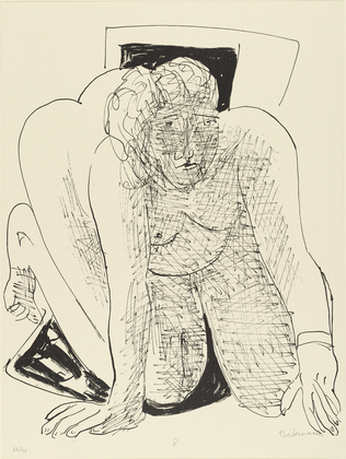 Max Beckmann. Crawling Woman (Kriechende Frau) from Day and Dream. (1946)