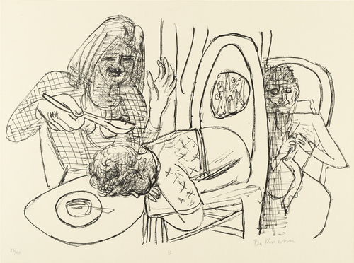 Max Beckmann. I Don't Want to Eat My Soup (Ich esse meine Suppe nicht) from Day and Dream. 1946