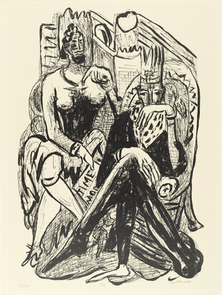 Max Beckmann. King and Demagogue (König und Demagoge) from Day and Dream. (1946)