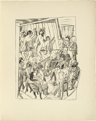 Max Beckmann. Striptease (Nackttanz) fromTrip to Berlin 1922 (Berliner Reise 1922). 1922