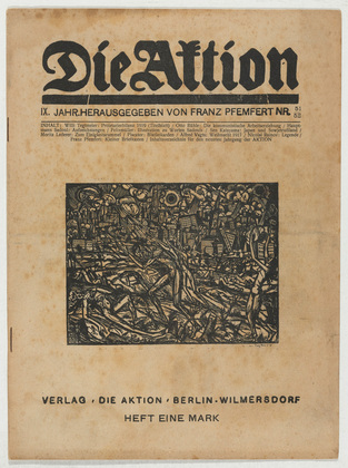 Die Aktion, vol. 9, no. 51/52. December 27, 1919