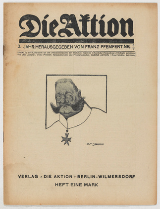 Die Aktion, vol. 10, no. 5/6. February 7, 1920