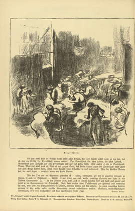 Hedwig Weiss. War Sewing Room (Kriegsnähstube) (headpiece, p. 146) from the periodical Kriegszeit. Künstlerflugblätter, vol. 1, no. 36 (21 April 1915). 1915