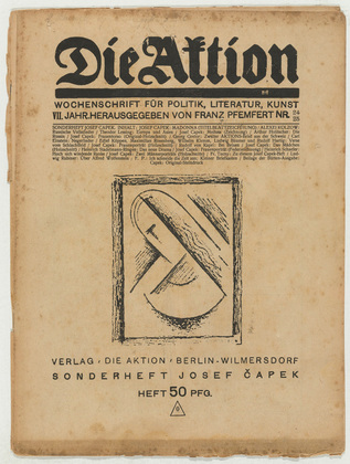 Josef Capek. Die Aktion, vol. 7, no. 24/25. June 16, 1917