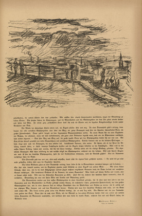 Waldemar Rösler. Brussels 1915 (Brüssel 1915) (headpiece, p. 217) from the periodical Kriegszeit. Künstlerflugblätter, vol. 1, no. 54 (1 Oct 1915). 1915