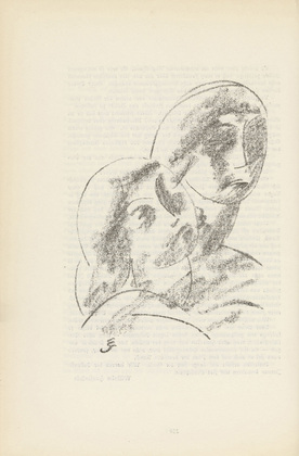 Edwin Scharff. Untitled (Two Women's Heads) (plate, [p. 220]) from the periodical  Zeit-Echo. Ein Kriegs-Tagebuch der Künstler, vol. 1, no. 15 (May 1915). 1915