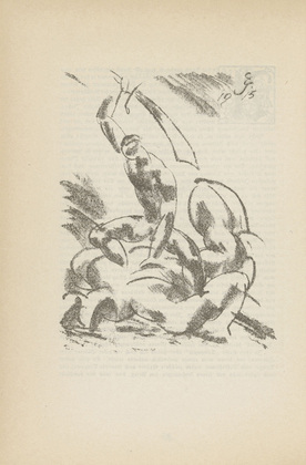 Edwin Scharff. Untitled (Swordsman) (plate, [p. 262]) from the periodical  Zeit-Echo. Ein Kriegs-Tagebuch der Künstler, vol. 1, no. 17 (June 1915). 1915