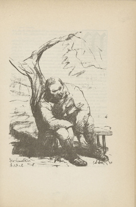 Walther Teutsch. Untitled (The Sick Soldier) (plate, [p. 289]) from the periodical  Zeit-Echo. Ein Kriegs-Tagebuch der Künstler, vol. 1, no. 19 (July 1915). 1915