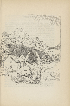Adolf Ferdinand Schinnerer. Untitled (Man Sitting in Front of Landscape) (plate, [p. 331]) from the periodical  Zeit-Echo. Ein Kriegs-Tagebuch der Künstler, vol. 1, no. 22 (Sept 1915). 1915
