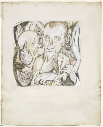 Max Beckmann. The Mocking of the Prodigal Son (Der Verlorene Sohn wird verspottet). (c. 1918)