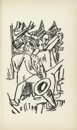 Max Beckmann. Second Illustration for Scene 5 (plate facing page 64) from Der Mensch ist kein Haustier (Man Is Not a Domestic Animal). 1937