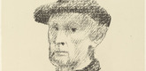 Gerhard Marcks. Self-portrait (with Cap) [Selbstbildnis (mit Mütze)]. (1948)