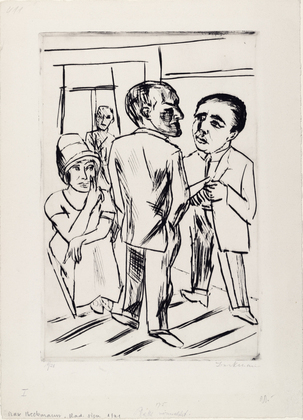 Max Beckmann. At the Hotel (The Dollar) (Im Hotel [Der Dollar]). (published c. 1923)