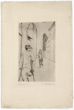 Erich Heckel. Street in Ostende (Strasse in Ostende). (1915), dated 1916