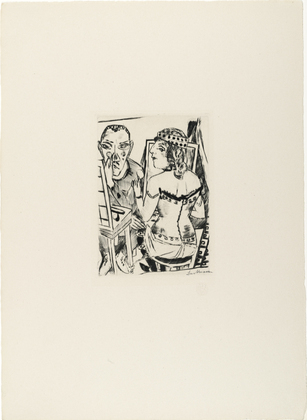 Max Beckmann. Dressing Room (Garderobe) from Annual Fair (Jahrmarkt). (1921, published 1922)