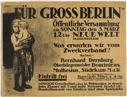 Käthe Kollwitz. For Greater Berlin (Für Gross Berlin). 1912