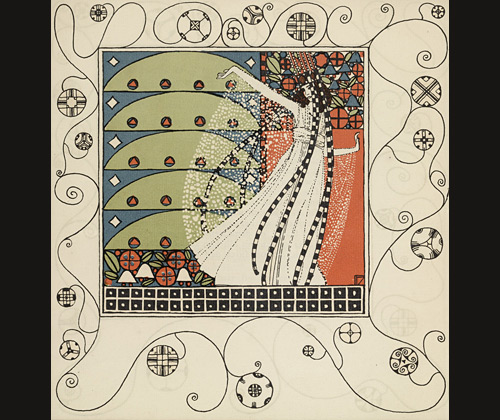 <i>The Dancer Gertrude Barrison</i> (plate 3) from the First Theater Program of Kabarett Fledermaus (Cabaret Fledermaus)