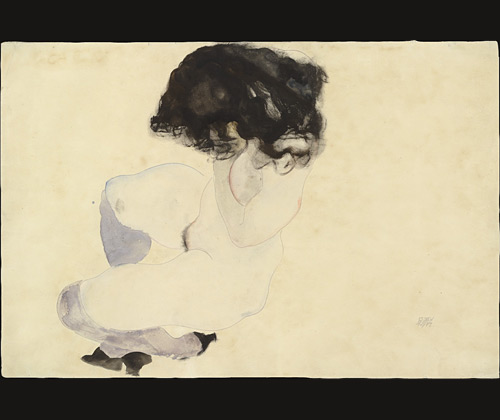 <i>Nude with Violet Stockings and Black Hair</i>