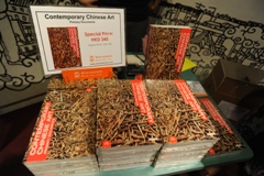 <i>Contemporary Chinese Art: Primary Documents</i> for sale at the co-launch event at the Hong Kong Arts Center, Hong Kong on September 7, 2010. Photo © Chi Wai