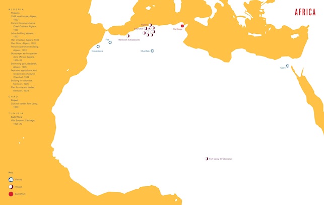 Map from <em>Le Corbusier: An Atlas of Modern Landscapes</em>