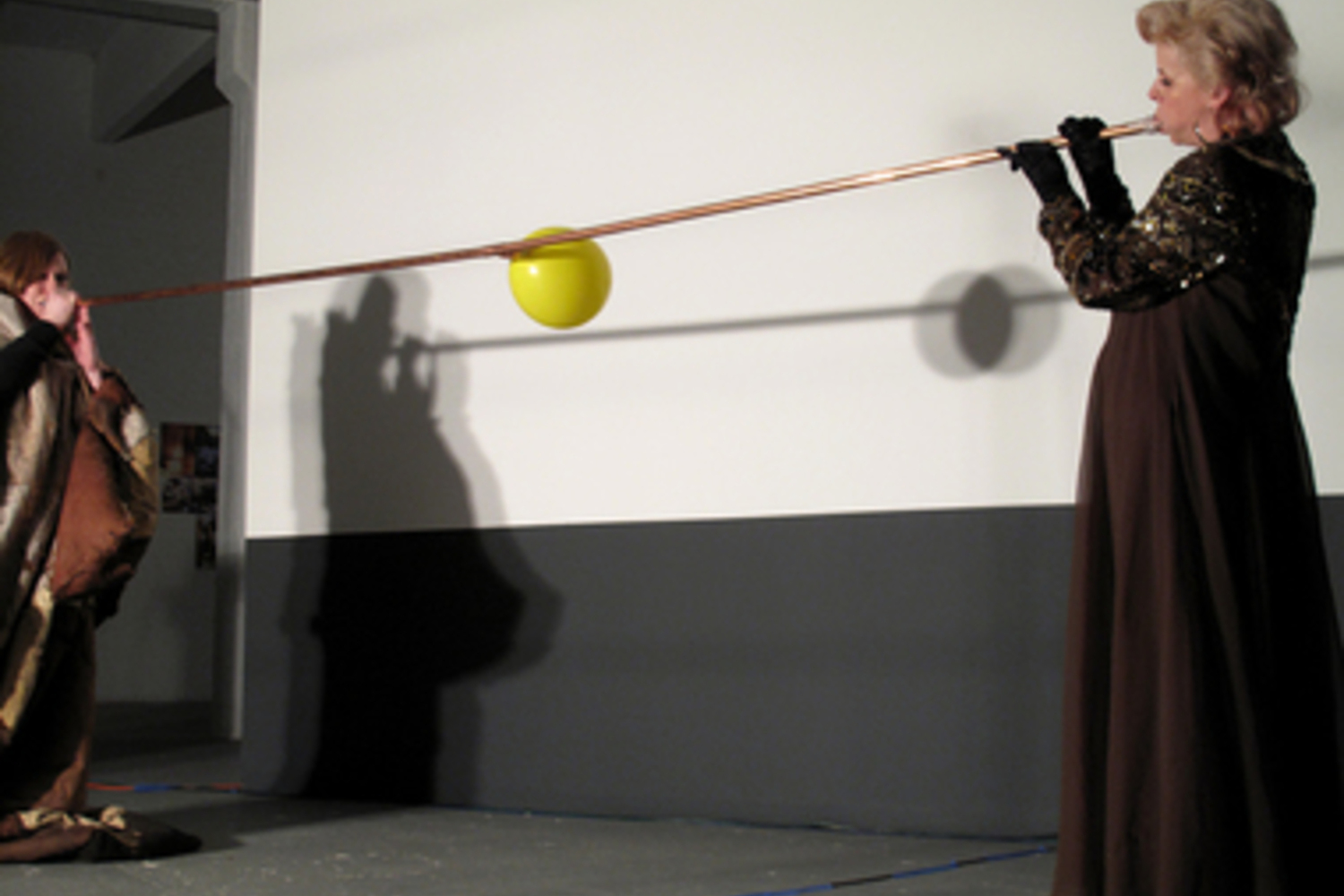 Jeanine Oleson, What?, performance at X-Initiative with Juliana Snapper & Emma Hedditch on January 14, 2010. Photo credit: Jeannie Simms