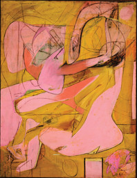 Willem de Kooning. Pink Angels. c. 1945. Oil and charcoal on canvas, 52 × 40″ (132.1 × 101.6 cm). Frederick R. Weisman Art Foundation, Los Angeles. © 2011 The Willem de Kooning Foundation/Artists Rights Society (ARS), New York