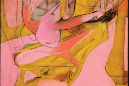 Willem de Kooning. Pink Angels. c. 1945. Oil and charcoal on canvas, 52 × 40″ (132.1 × 101.6 cm). Frederick R. Weisman Art Foundation, Los Angeles. © 2011 The Willem de Kooning Foundation/Artists Rights Society (ARS), New York