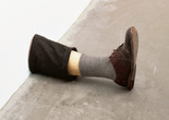 Robert Gober (American, born 1954). Untitled Leg. 1989–90. Beeswax, cotton, wood, leather, human hair, 11 3/8 x 7 3/4 x 20″ (28.9 x 19.7 x 50.8 cm). The Museum of Modern Art, New York. Gift of the Dannheiser Foundation. © 2014 Robert Gober