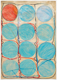 Atsuko Tanaka. Untitled. 1956. Watercolor and felt-tip pen on paper, 42 7/8 × 30 3/8″ (108.9 × 77.2 cm). The Museum of Modern Art, New York. Purchased with funds provided by the Edward John Noble Foundation, Frances Keech Fund, and Committee on Drawings Funds. © 2010 Ryoji Ito