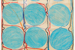 Atsuko Tanaka. Untitled. 1956. Watercolor and felt-tip pen on paper, 42 7/8 × 30 3/8″ (108.9 × 77.2 cm). The Museum of Modern Art, New York. Purchased with funds provided by the Edward John Noble Foundation, Frances Keech Fund, and Committee on Drawings Funds. © 2010 Ryoji Ito