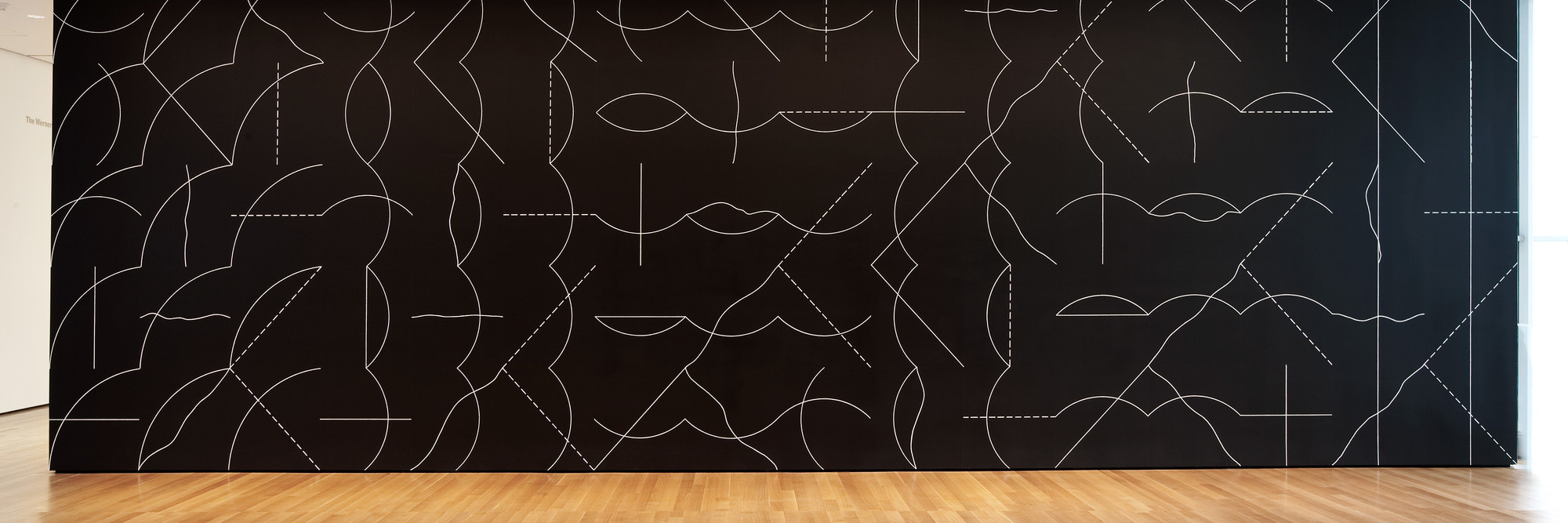 Installation view of Sol LeWitt’s Wall Drawing #260 at The Museum of Modern Art, 2008. Sol LeWitt. Wall Drawing #260. 1975. Chalk on painted wall, dimensions variable. Gift of an anonymous donor. © 2008 Sol LeWitt/Artists Rights Society (ARS), New York. Photo © Jason Mandella