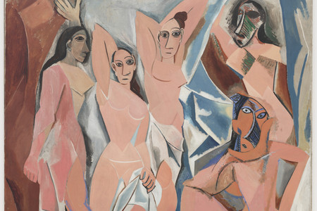Pablo Picasso. Les Demoiselles d’Avignon. 1907. Oil on canvas, 8′ × 7′ 8″ (243.9 × 233.7 cm). Acquired through the Lillie P. Bliss Bequest. © 2005 Estate of Pablo Picasso/Artists Rights Society (ARS), New York