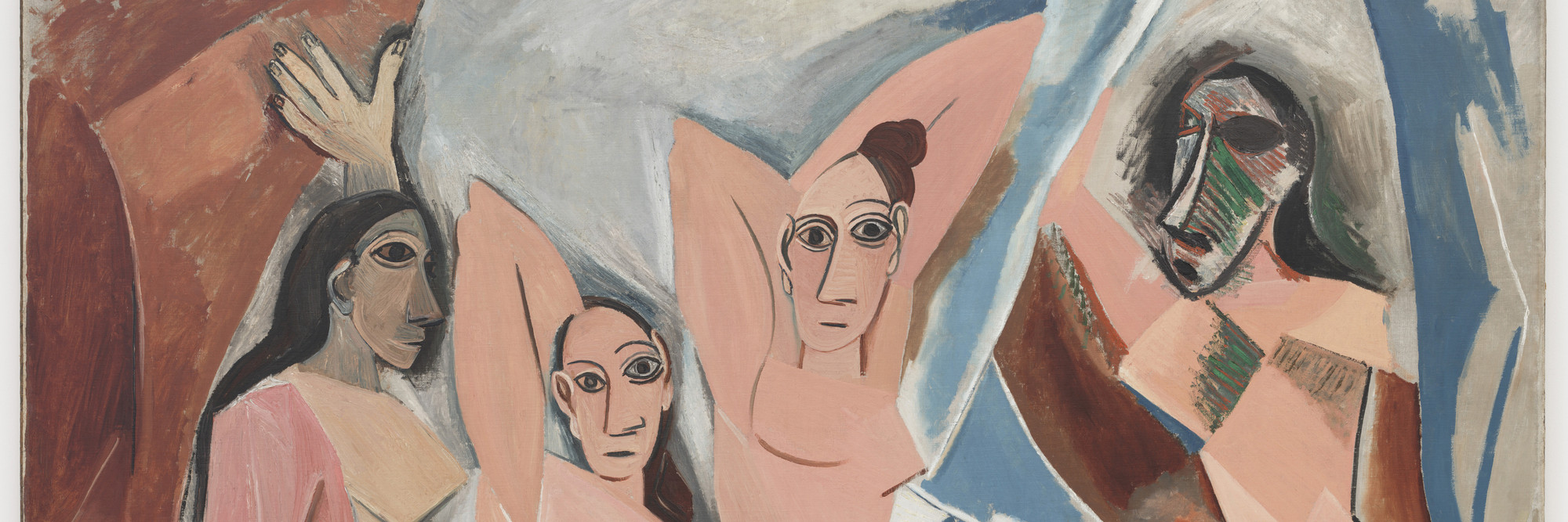 Pablo Picasso. Les Demoiselles d’Avignon. 1907. Oil on canvas, 8′ × 7′ 8″ (243.9 × 233.7 cm). Acquired through the Lillie P. Bliss Bequest. © 2005 Estate of Pablo Picasso/Artists Rights Society (ARS), New York