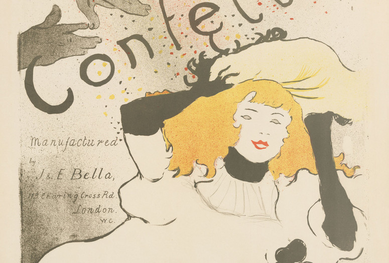 Henri de Toulouse-Lautrec (French, 1864–1901). Confetti. 1894. Lithograph, sheet: 22 7/16 x 17 9/16 in. (57 x 44.6 cm) The Museum of Modern Art, New York. Acquired in honor of Joanne M. Stern by the Committee on Prints and Illustrated Books in appreciation for her contribution as Committee Chair, 1999