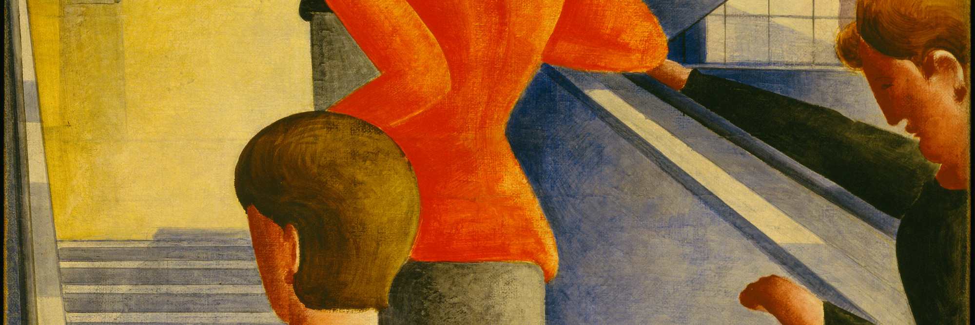 Oskar Schlemmer. Bauhaus Stairway. 1932. Oil on canvas. 63 7/8 × 45″ (162.3 × 114.3 cm). The Museum of Modern Art, New York. Gift of Philip Johnson. © 2009 Estate of Oskar Schlemmer, Munich/Germany