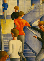 Oskar Schlemmer. Bauhaus Stairway. 1932. Oil on canvas. 63 7/8 × 45″ (162.3 × 114.3 cm). The Museum of Modern Art, New York. Gift of Philip Johnson. © 2009 Estate of Oskar Schlemmer, Munich/Germany