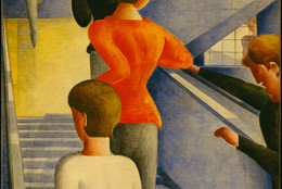 Oskar Schlemmer. Bauhaus Stairway. 1932. Oil on canvas. 63 7/8 × 45″ (162.3 × 114.3 cm). The Museum of Modern Art, New York. Gift of Philip Johnson. © 2009 Estate of Oskar Schlemmer, Munich/Germany