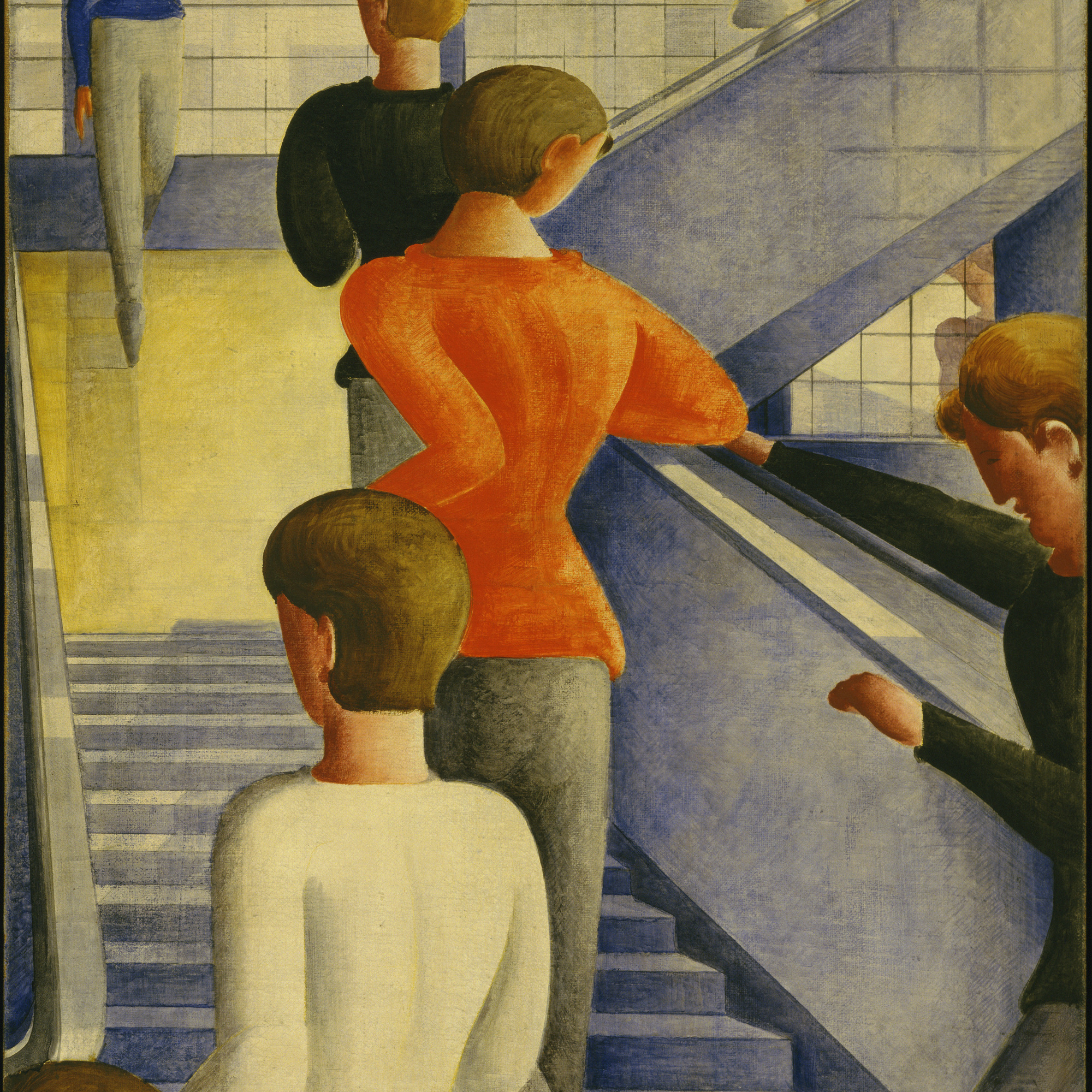 Oskar Schlemmer. Bauhaus Stairway. 1932. Oil on canvas. 63 7/8 × 45″ (162.3 × 114.3 cm). The Museum of Modern Art, New York. Gift of Philip Johnson. © 2009 Estate of Oskar Schlemmer, Munich/Germany