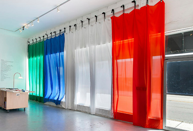 Sarah Crowner. Sunday at the Park. 2014. Installation view. Courtesy of Locust Projects
