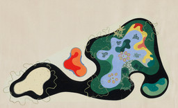 Roberto Burle Marx. Garden Design Saenz Peña Square, Rio de Janeiro, Brazil, Plan, 1948. Gouache on paper, 24 3/8 × 40″ (61.9 × 101.6 cm). The Museum of Modern Art, New York. Gift of Philip L. Goodwin