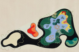 Roberto Burle Marx. Garden Design Saenz Peña Square, Rio de Janeiro, Brazil, Plan, 1948. Gouache on paper, 24 3/8 × 40″ (61.9 × 101.6 cm). The Museum of Modern Art, New York. Gift of Philip L. Goodwin