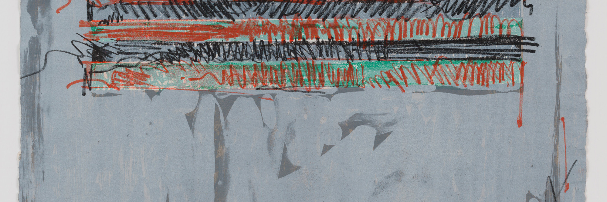 Jasper Johns. Flags II. 1970. Lithograph. Composition: 33 3/8 × 24 1/2″ (84.8 × 62.2 cm); sheet (irreg.): 33 3/8 × 24 1/2″ (84.8 × 62.2 cm). Publisher and printer: Universal Limited Art Editions, West Islip, New York. Edition: 9. Gift of the Celeste and Armand Bartos Foundation. © Jasper Johns and U.L.A.E./Licensed by VAGA, New York, NY