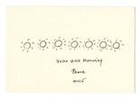Yoko Ono. YOKO ONO MORNING PEACE 2015. Spring 2015. Ink on paper; drawing for the event