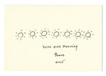 Yoko Ono. YOKO ONO MORNING PEACE 2015. Spring 2015. Ink on paper; drawing for the event