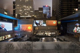 Doug Aitken. sleepwalkers. 2007. Six-channel video (color, sound). The Dunn Bequest. © 2016 Doug Aitken. Photo: Fred Charles. Courtesy 303 Gallery, New York